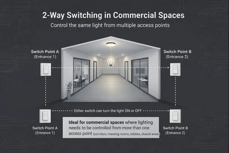 2 way switch in commercial space