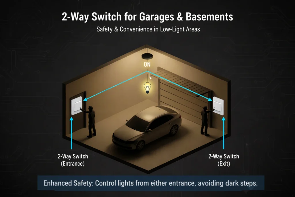 2 way switch for garage & basements