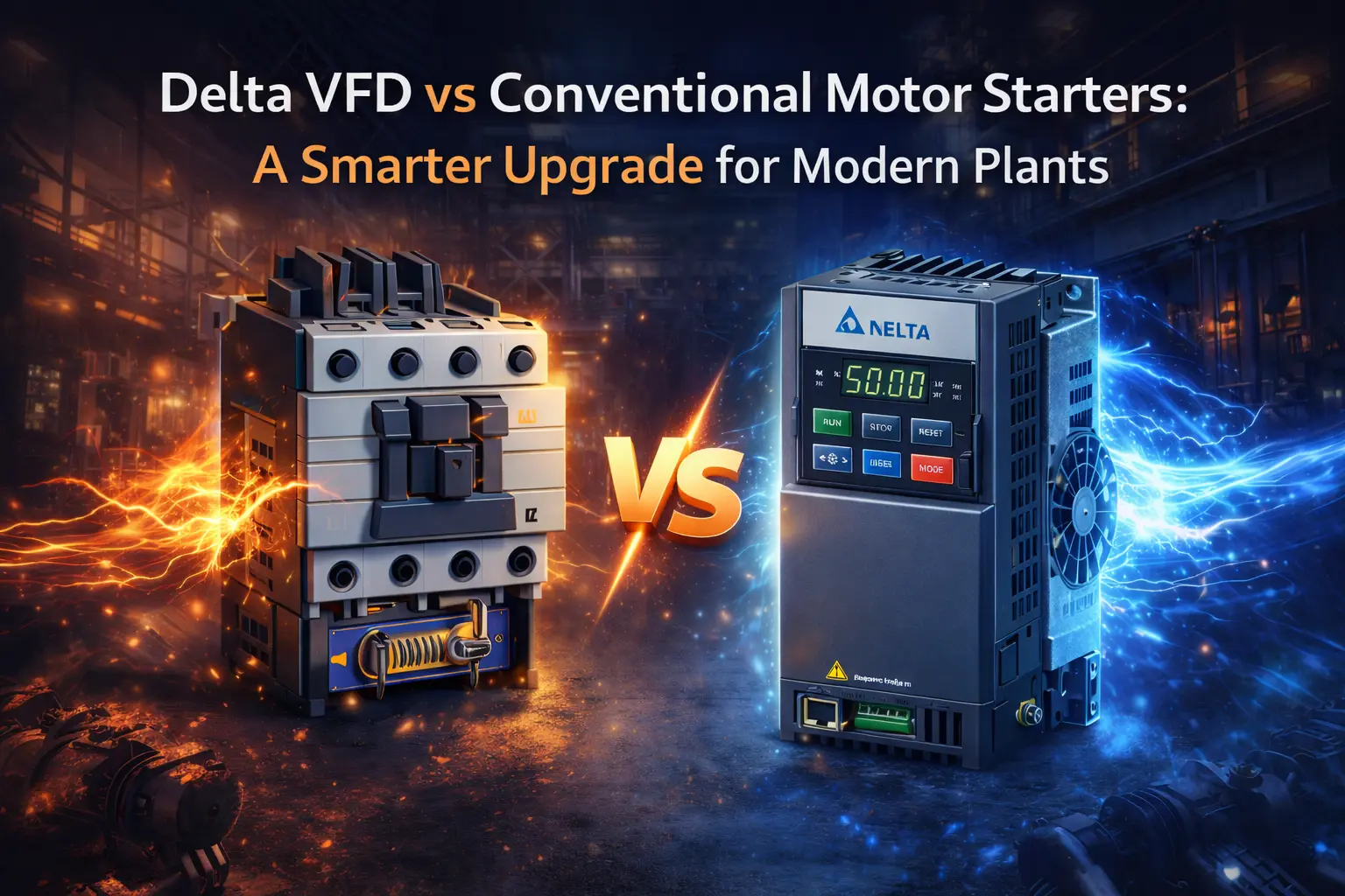 Delta VFD vs Conventional Motor Starters: A Smarter Upgrade for Modern Plants