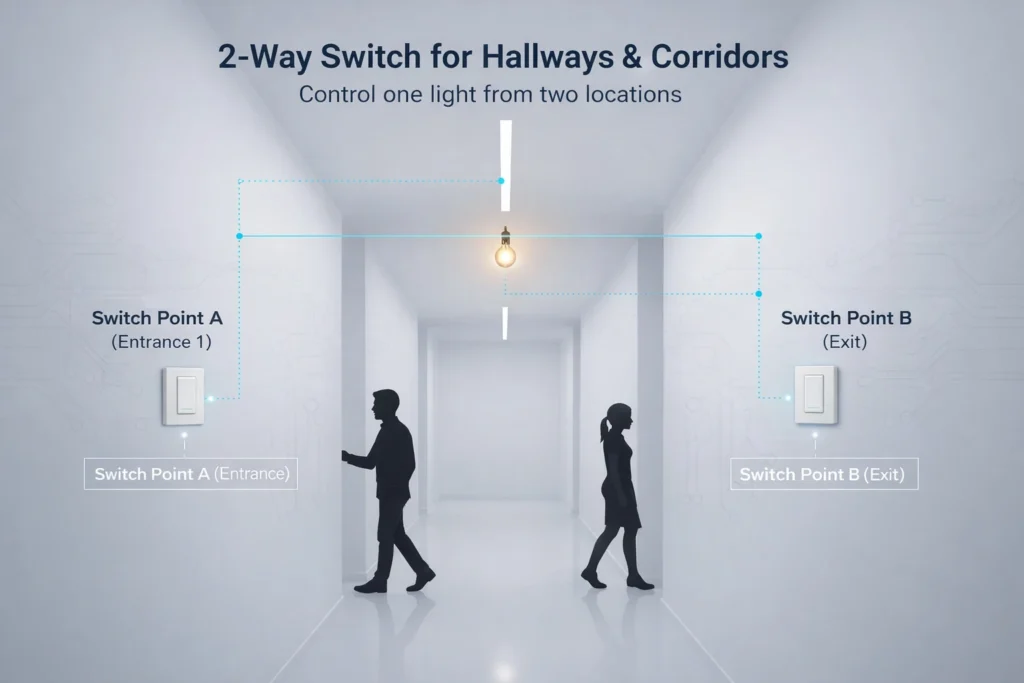 2 way switch for hallways & corridors