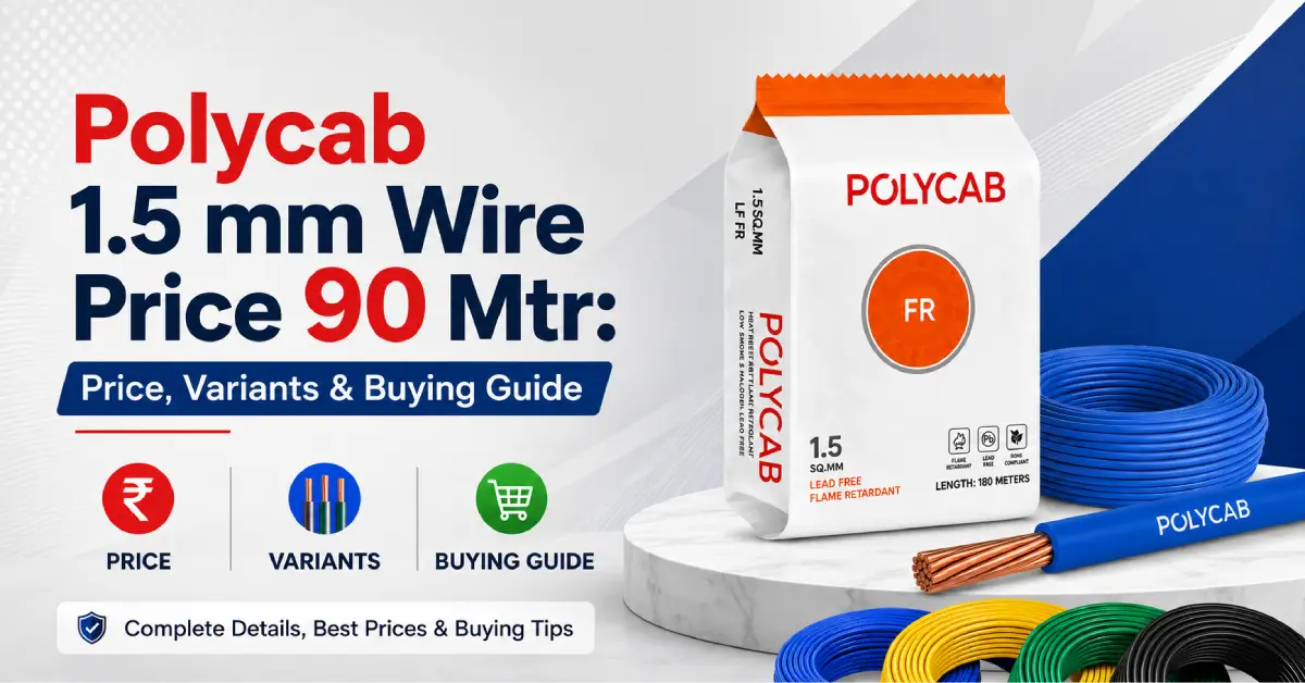 polycab 1.5 mm wire price 90 mtr price